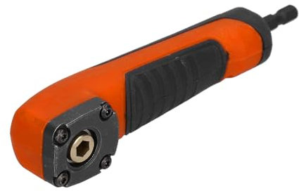 Adaptador de ángulo recto, adaptador de ángulo recto de onda de choque adaptador de taladro de controlador de impacto de 90 grados rojo multifuncional (Naranja)