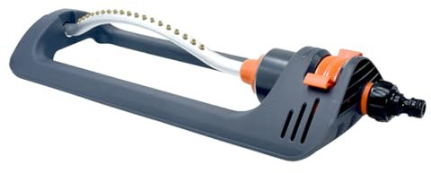 TyCylKu Arroseur de jardin oscillant pour grandes surfaces - 45,5 x 15 x 7 cm - Arroseur de jardin oscillant avec 19 buses - Arroseur carré pour grandes surfaces de pelouse