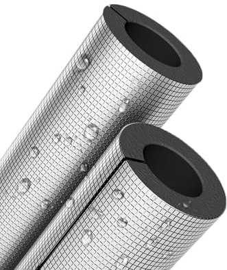 Imperméable Tube D'isolation 20 27 32 38 52 65 76 90 110 mm ID Isolation Tuyaux Auto-adhésif, Mousse Tuyau Isolation Flexible pour Protection Tuyaux et Chaleur Préservation(ID32mm x T30mm)