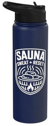 Sauna I Sauna Sweat Reset I Sauna Goer Relaxation Sauna Spa Stainless Steel Insulated Water Bottle