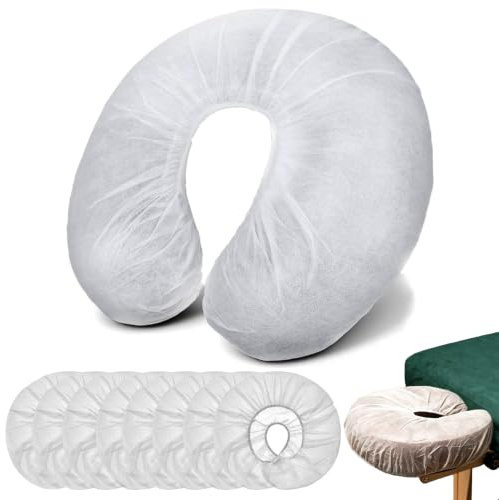100 stycken huvudstödsöverdrag engångs massage ansiktsskydd engångskudde i hornform hygienöverdrag huvudskydd för massagebord och massagestolar disposable Face Cradle Covers