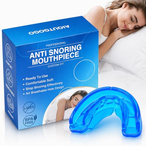 AIOUTGOGO Bite Antirussamento, Dispositivo Anti Russamento Notturno, Pronto all’Uso - Bite Antirussamento, Bite Riutilizzabile, Riduci efficacemente il russare, Morbido e Confortevole - Unisex