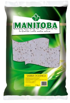 Generico Sabbia OCEANICA Uccelli Manitoba | Fondo Gabbia a Base di Sabbia Bianca oceanica, 1 Confezione da 5kg.