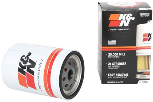 K&N Ölfilter - Patrone 94x149mm kompatibel mit Chevrolet & GMC 2001-2019 (HP-3003), Weiß