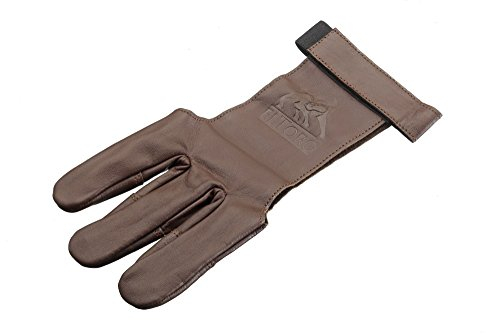 elTORO Traditioneller Schießhandschuh Tradition (Braun) Bogenschießen (M)