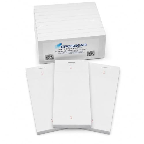EPOSGEAR Single Copy Restaurant Cafe Takeaway Pub Food Waiter Waitress Numbered Order Pads - 63mm x 127mm (50)