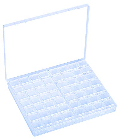 LAITER Diamond Painting Zubehör Box 56 Fächer Diamant Stickerei Sortierbox Diamant Malerei Aufbewahrungsbox für DIY Handwerk Werkzeug Bastelarbeiten Strasssteine Schmuck