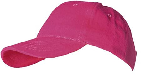 BLUECHOLON Casquette pour enfant à 6 panneaux en polyester doux finition et fermeture réglable arrière avec orifices d'aération brodés et dans une gamme variée de couleurs vives., Rose/Fuchsia, 48