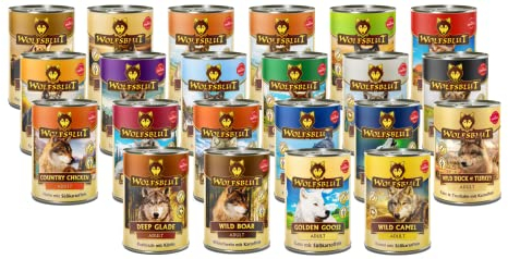 Wolfsblut Adult 10 x 395g Mix Hundefutter | auch als 20x, 30x oder 40x 395g mit vielen verschiedenen Sorten | Ohne Zucker, Soja, Geschmacksverstärkern & künstlichen Zusätzen