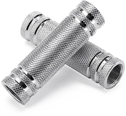 Northdeer Gerändelte Stahlgriffe mit Innengewinde 2er Set - Kurzhantelstange Hantelstange Zubehör