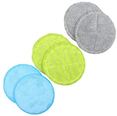 DFsucces Mocio per pavimenti in microfibra – Set di 6 panni resistenti per la pulizia a secco bagnato con cuscinetti galleggianti per pavimenti in legno laminato