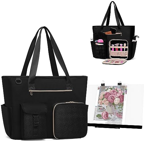 Fasrom XL Tragetasche für A3 Licht Pad Leuchtkästen und Diamantmalerei, Aufbewahrungstasche für A3 LED Licht Box und Diamant Kunstzubehör, Schwarz