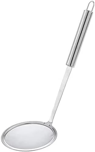 SDMAX Stainless Steel Ultrafine Mesh Oil Skimmer Strainer, Fast Filtering, Ergonomic Design with Convenient Hanging Hole, Heat-Resistant Drain Scoop, (10cm)