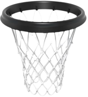 Tragbares Basketballnetz, einfach zu installierendes Wurf- und Befestigungssystem für randlose Körbe, abnehmbares, professionelles Basketballnetz für drinnen und draußen, 45 cm, regenfestes