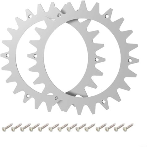 FUANA Mähroboter aus Edelstahl für Parkside Mähroboter für PMRA 20-Li B2 212 205 mm Mähroboter Radspikes mit 12 Edelstahl-Schrauben