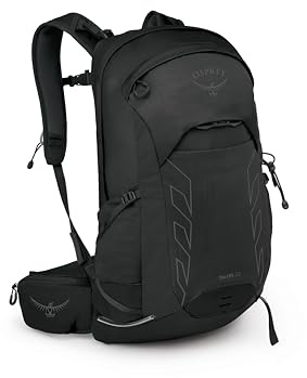 Osprey Talon 22L Men's Lightweight Hiking Backpack - Small Daypack for Travel & Camping, Black/Coal Grey