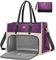 MATEIN Bolso Ordenador Portatil Mujer con Compartimento para Almuerzo, Maletin Portatil 15,6 Pulgadas con Bolsillo Adicional Bolso Mujer Grande Impermeable Puerto USB para Trabajo y Viajes, Morado