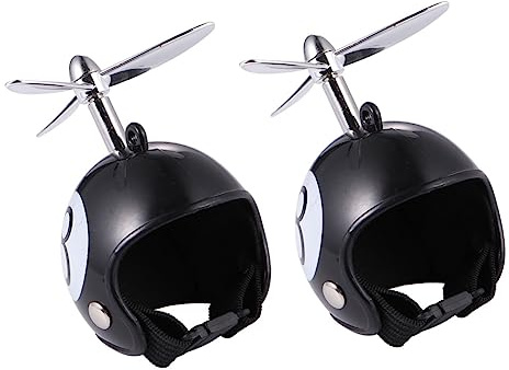 VANZACK Casque en Plastique Noir pour Animaux de Compagnie, Protection la Pluie et Amortissement, Lot de 2 Pièces Adapté aux Oiseaux et Poules