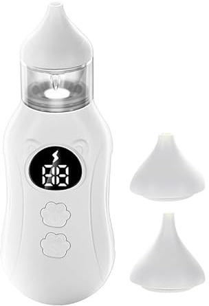 Aspiratore Nasale Elettrico, Lavaggio Nasale, Doccia Nasale Portatile, Ricaricabile Pulisci Nasocon 9 Livelli di Aspirazione e 2 Punte in Silicone per Neonati