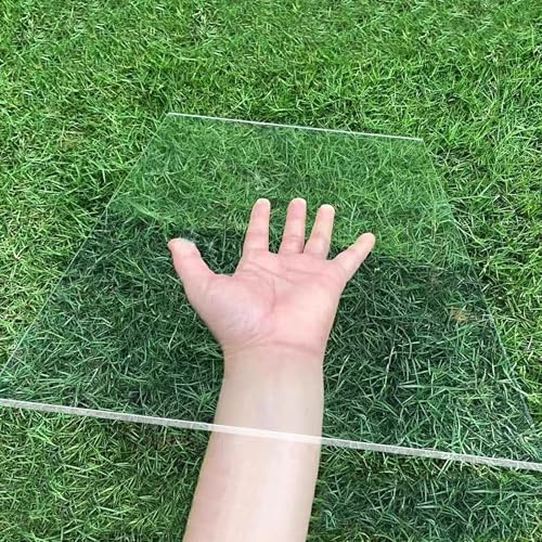 Placas de Policarbonato 4 mm, Policarbonato Transparente, Plastico Invernadero de Doblar y Cortar, para Jardines, Marquesinas, Cocheras, Ventanas, Barcos e Invernaderos.(40x40cm/16x16in)