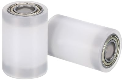 QUARKZMAN 2pcs Rueda Nylon Con Rodamientos Polea 8x20x30mm Guía CNC Blanco