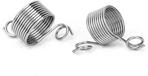 Eujgoov Dedal de Acero Inoxidable en Espiral para Tejer, Guía, Anillo para Dedo, Protector para Tejer, Manualidades, Proyectos de Artesanía DIY, 2 uds.