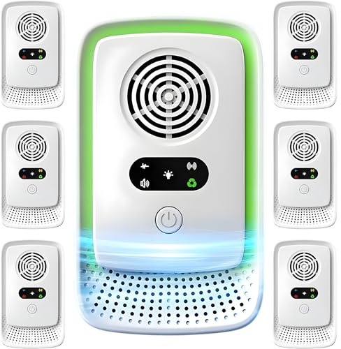 Aurasonic 2026 Upgraded Ultrasonic Pest Repeller Indoor – 6 Pack Plug-in Device for Home, Office & Warehouse