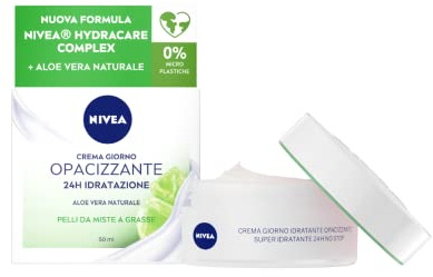 Nivea Essentials Super Idratante 24h Opacizzante, Crema Giorno Viso Per Pelli Da Miste A Grasse, 50 Millilitro