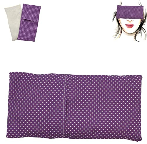 Augenkissen lila (1 Füllung und 1 waschbarer Bezug) | Lavendel Samen und Reis | Yoga, Meditation, Entspannung, für Ihre Augen ..