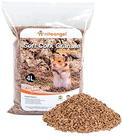 Niteangel Lettiera in cocco naturale per criceti nani, gerbilli, topi, degus o altri piccoli animali (granula di quercia 2-3 mm)