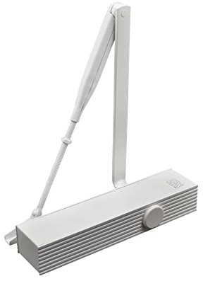 Automatischer Türschließer Weiß Türdämpfer Türheber einstellbarer Federtürschließer für Außen und Innentür schließt automatisch 20-100 kg ohne Feststellung Jupiter