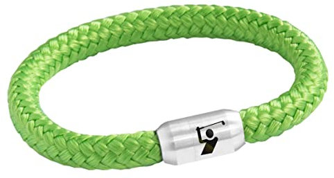 Paris Montana Das Original Golf Golfer Club Damen Herren Segeltau Armband Geflochten Mit Gravur Handmade Hochwertiger Magnetverschluss (Grün, 22.00)
