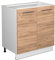 Vicco Spülenunterschrank Fame-Line, Goldkraft Eiche/Weiß, 80 cm mit Regal, ohne Arbeitsplatte