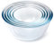 NUTRIUPS 5-teiliges Glasschüssel Set, Transparentes Rührschüssel-Set, Salatschüssel Glas Rund Glasschüsseln für die Küche (0.5L+0.75L+1L+1.6 L+2.1L)