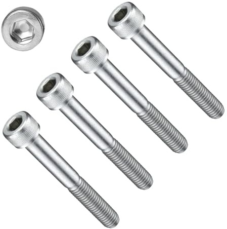 TERF® M8 X 70mm Hex Socket Cap Head Machine Screws High Tensile Grade 12.9 Machine Screw M8 (8mm) X 70mm Allen Key Hexagonal Socket Cap Bolts - Pack of 5