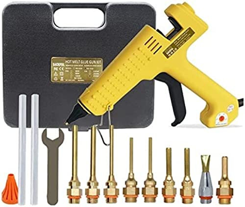 Cordless Hot Glue Gun Glue Gun Box 200W 250W Hot Melt Gun Adjustable Temperature Thermal Adhesive Stick Gun with Long Nozzle Professional Tool Set Long Standby Time,250w,Type
