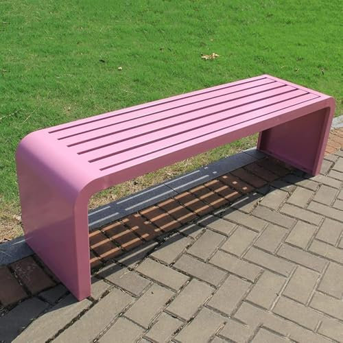 Outdoor Weatherproof Steel Frame Park Bench Seat for Patio Garden Premium Potting Bench for Outdoor Space (47.2x15.8x17.8inch Color: D)