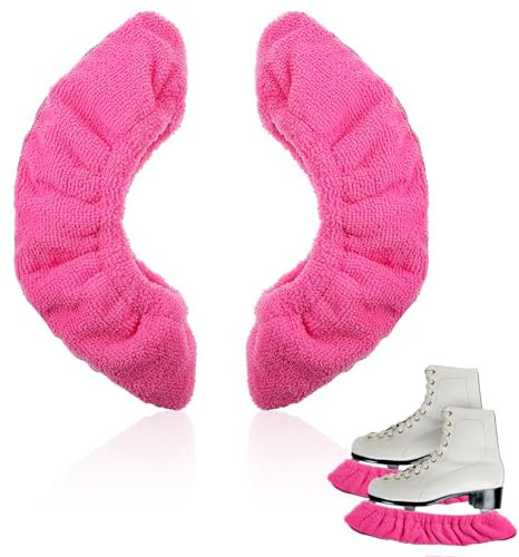 Moguri 1 Paar Kufenschoner für Schlittschuhe, Kinder Schlittschuhe Schutz, Bauer Schlittschuhe, Eislaufschuhe Schonbezug, Kufen-Schützer für Hockey und Eiskunstlauf, Schlittschuh-Zubehör,Pink