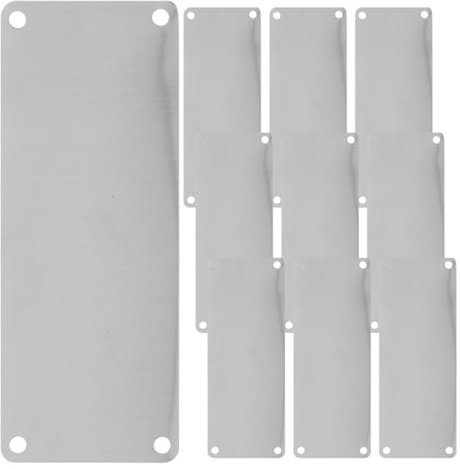 iplusmile 10stücke Metall Gravur Rohlinge Aus Mit Vorgebohrten Löchern Für Diy Namensschilder Und Tür Zubehör Projects