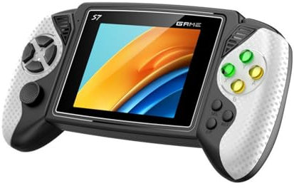 Consoles de jeux portables pour enfants, 620 consoles de jeux intégrées, écran de 8,9 cm, batterie rechargeable 600 mAh, jeux portables pour enfants, garçons et filles (blanc)