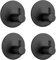 Juces Hogar® - Toalleros de baño sin taladro - 4 piezas de color Negro - Acero inoxidable - Ganchos adhesivos para pared - Colgadores adhesivos resistentes - Toallero adhesivo para baño