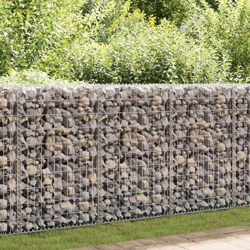 Vopese Pared de gaviones 600 x 30 x 100 cm, plata, acero galvanizado, decoración de paisaje y muro de contención Model143584