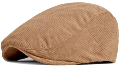 YAMEE Berretto Basco Uomo in Velluto a Coste,Cappello Pittore Piatto Classico,Cappello Flat cap Newsboy Vintage,Cappello da Caccia,Taglia Unica