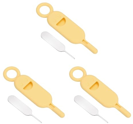 PATIKIL Herramienta de extracción de soporte de tarjeta SIM, 3 pines de tarjeta SIM, abridor de agujas, bandeja de expulsión, pines de expulsión para teléfonos celulares, tabletas, routers, color