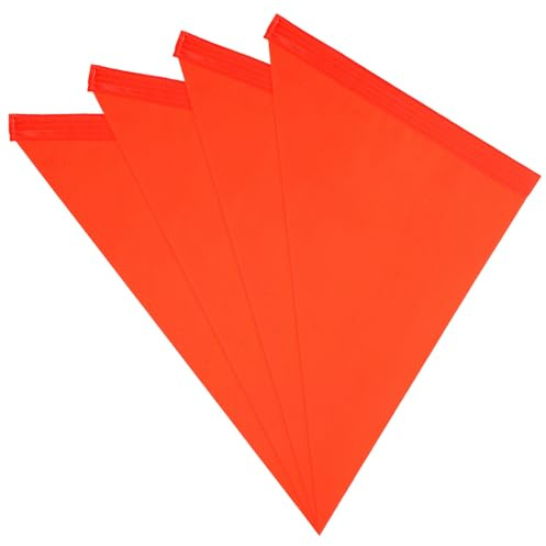 WHAMVOX 5pcs High Visibility Bike Safety Flags Triangular Orange Cycling Pennant for Scooter Bicycle Trailer Outdoor Protection Weatherproof Easy Installation