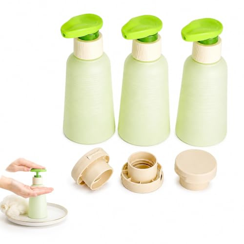 3 styck reseschampoförpackningar att fylla på, pumpflaska 100 ml flaskor i handbagage med fliplock & pump, läckagefria reseschampoförpackningar, reseschampoflaskor att fylla på för schampo, duschgel