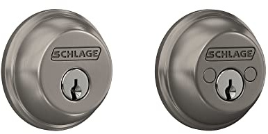 SCHLAGE B62N619 Deadbolt, Keyed 2 Sides, Satin Nickel