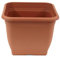 greemotion Pflanzkübel Pia Terrakotta - Blumentopf 48x48cm - 45L Blumenkübel eckig - Übertopf UV-beständiger Kunststoff - Pflanztopf frostsicher - Pflanzgefäß mit Bodenlöchern - Pflanzen-Zubehör