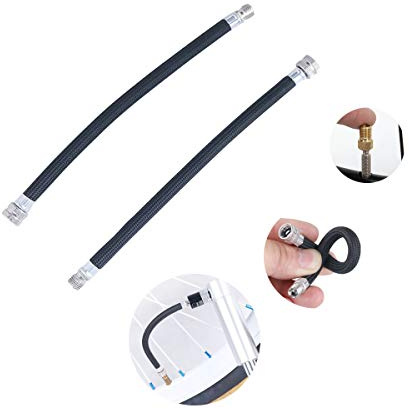 SITADI Air Pump Inflator Extension Hose High Pressure Schrader Valve for Mountain Road Bike Bicycle with Brass Presta Valve Adaptor，2 pack