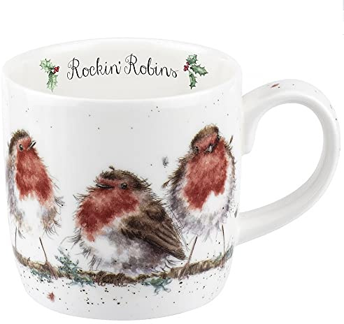 Rockin Portmeirion Wrendale Designs Robins 0,3 l julmugg